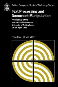 Enlarge image Cover: Text Processing and Document Manipulation - Cambridge University Press