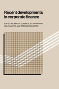 Cover: Recent Developments in Corporate Finance - Cambridge University Press