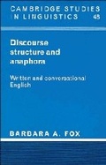 Cover: Discourse Structure and Anaphora - Cambridge University Press