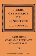 Cover: Cicero: Cato Maior de Senectute - Cambridge University Press