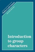 Cover: Introduction to Group Characters - Cambridge University Press