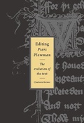 Cover: Editing Piers Plowman - Cambridge University Press
