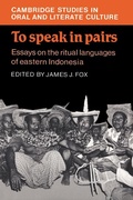 Cover: To Speak in Pairs - Cambridge University Press