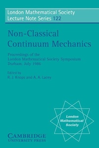 Enlarge image Cover: Non-Classical Continuum Mechanics - Cambridge University Press