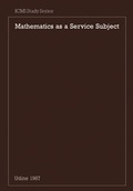 Cover: Mathematics as a Service Subject - Cambridge University Press