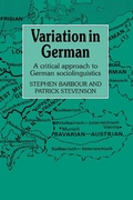Cover: Variation in German - Cambridge University Press