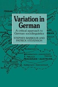 Cover: Variation in German - Cambridge University Press