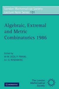 Abbildung von: Algebraic, Extremal and Metric Combinatorics 1986 - Cambridge University Press