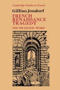 Cover: French Renaissance Tragedy - Cambridge University Press