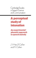 Cover: A Perceptual Study of Intonation - Cambridge University Press