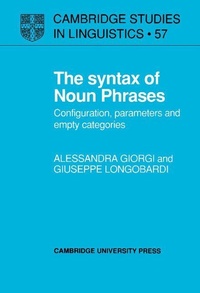 Enlarge image Cover: The Syntax of Noun Phrases - Cambridge University Press