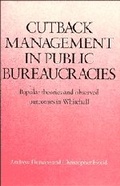 Cover: Cutback Management in Public Bureaucracies - Cambridge University Press