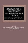 Cover: Sociocultural Approaches to Language and Literacy - Cambridge University Press
