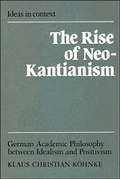 Cover: The Rise of Neo-Kantianism - Cambridge University Press