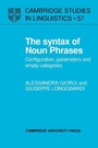 Cover: The Syntax of Noun Phrases - Cambridge University Press