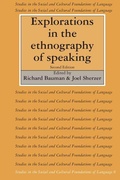 Cover: Explorations in the Ethnography of Speaking - Cambridge University Press