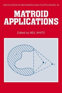 Enlarge image Cover: Matroid Applications - Cambridge University Press