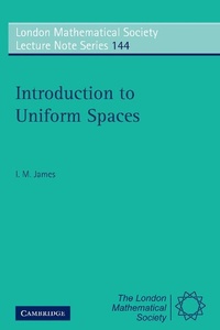 Abbildung von: Introduction to Uniform Spaces - Cambridge University Press