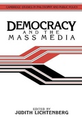 Cover: Democracy and the Mass Media - Cambridge University Press