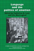 Cover: Language and the Politics of Emotion - Cambridge University Press