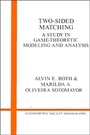 Cover: Two-Sided Matching - Cambridge University Press