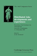 Cover: Distributed Ada: Developments and Experiences - Cambridge University Press
