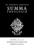 Cover: Summa Theologiae: Volume 3, Knowing and Naming God - Cambridge University Press