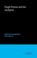 Cover: Hugh Primas and the Archpoet - Cambridge University Press