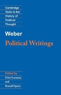 Cover: Weber: Political Writings - Cambridge University Press