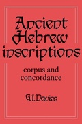 Cover: Ancient Hebrew Inscriptions: Volume 1 - Cambridge University Press