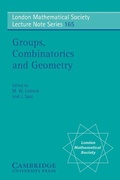 Cover: Groups, Combinatorics and Geometry - Cambridge University Press