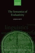 Cover: The Semantics of Evaluativity - Oxford University Press