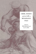 Cover: Crime, Society and the Law in Renaissance Italy - Cambridge University Press