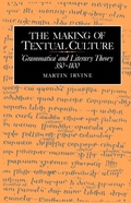 Cover: The Making of Textual Culture - Cambridge University Press
