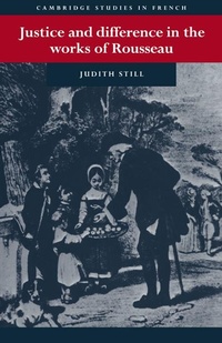Enlarge image Cover: Justice and Difference in the Works of Rousseau - Cambridge University Press
