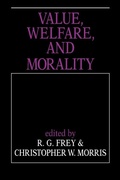 Cover: Value, Welfare, and Morality - Cambridge University Press