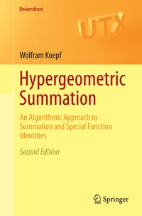 Abbildung von: Hypergeometric Summation - Springer