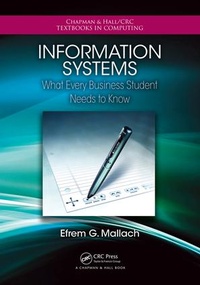 Enlarge image Cover: Information Systems - Chapman & Hall/CRC