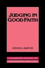 Cover: Judging in Good Faith - Cambridge University Press