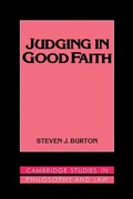 Cover: Judging in Good Faith - Cambridge University Press