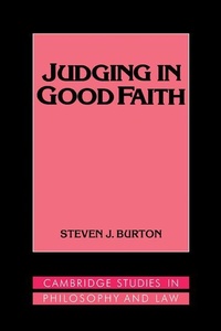 Enlarge image Cover: Judging in Good Faith - Cambridge University Press