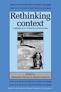 Enlarge image Cover: Rethinking Context - Cambridge University Press