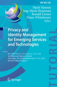 Abbildung von: Privacy and Identity Management for Emerging Services and Technologies - Springer