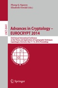 Cover: Advances in Cryptology - EUROCRYPT 2014 - Springer