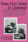 Cover: From First Words to Grammar - Cambridge University Press