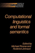 Cover: Computational Linguistics and Formal Semantics - Cambridge University Press