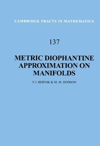 Abbildung von: Metric Diophantine Approximation on Manifolds - Cambridge University Press