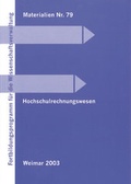Cover: Hochschulrechnungswesen - Bauhaus-Universit&auml;tsverlag Weimar