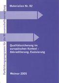 Cover: Qualit&auml;tssicherung im europ&auml;ischen Kontext - Akkredierung, Evaluierung - Bauhaus-Universit&auml;tsverlag Weimar