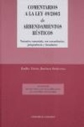 Abbildung von: Comentarios a la Ley 49/2003 de arrendamientos rústicos - Editorial Comares